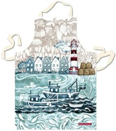Emma Ball Cotton Apron Fishing Village