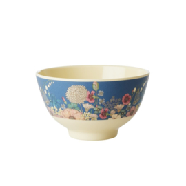 Rice Small Melamine Bowl - Flower Collage Print