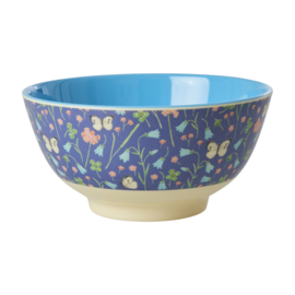 Rice Medium Melamine Bowl - Butterfly Field Print