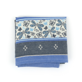 Bunzlau Tea Towel Dragonfly Dark Blue