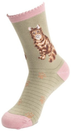 Wrendale Designs Socks 'Feline Fabulous' Cat - Dames maat 37–41
