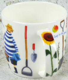 Emma Ball Mug with Gift Box - Mr & Mrs Fish - The Gardeners -mok met rond oor-