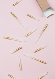 Rustik Lys - Potloodkaarsjes - Ø 1,2 cm x 10 cm - Goud - 20 st.