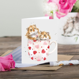 Wrendale Designs 'Hammy Anniversary' Hamster - miniature card