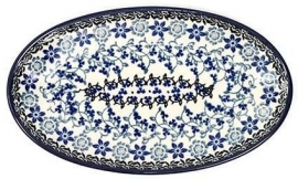 Bunzlau Oval Cookie Dish Belle Fleur