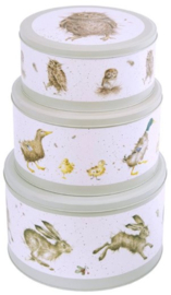 Wrendale Designs Set of 3 Cake Tins  Country Animal -green-