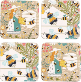 Ulster Weavers Coasters - Bee Keeper - set of 4-