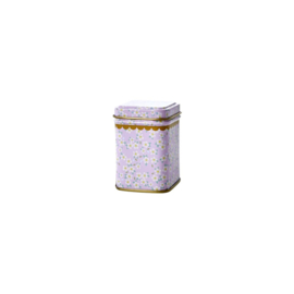 Rice Tin Spice Jars in Assorted Small Flower Prints - set van 6