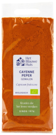 Het Blauwe Huis -Cayenne peper poeder bio- scherp - 15 gram