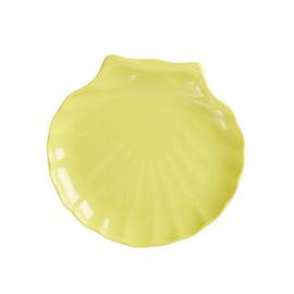 Rice Melamine Plate in Sea Shell Shape - Yellow - Medium