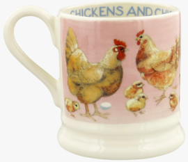 Emma Bridgewater Bright New Morning - Chickens & Chicks 1/2 Pint Mug