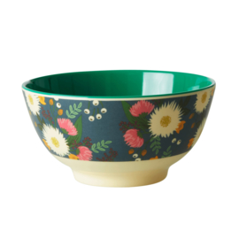 Rice Medium Melamine Bowl - Wedding Bouquet Print