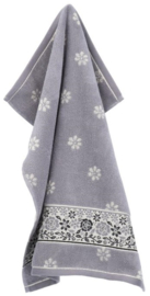 Bunzlau Kitchen Towel Belle Fleur Grey