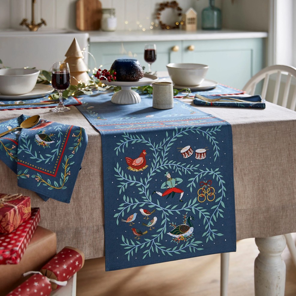 Ulster Weavers Cotton Table Runner - 12 Days of Christmas