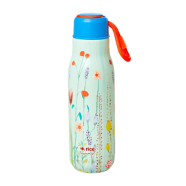 Rice Isolating Drinking Bottle with Summer Flowers print - RVS