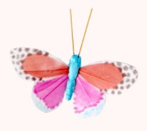 Rice Gift Wrapping Butterfly with Clip -per stuk-