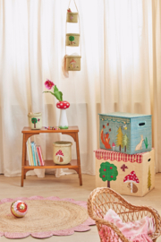 Rice Raffia 3 Tier Hanging Storage Basket - Happy Forest