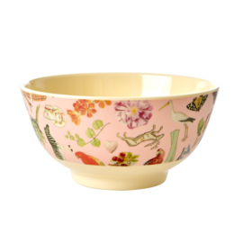 Rice Medium Melamine Bowl - Pink Art Print