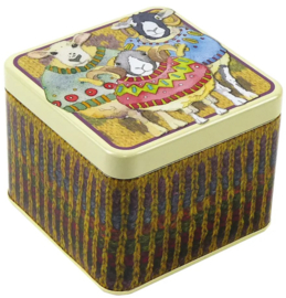 Emma Ball Small Square Tin - Sheep in Sweaters