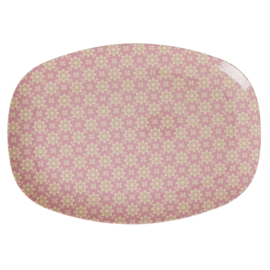 Rice Melamine Rectangular Plate - Graphic Flower Print