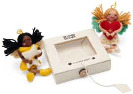 Return to Sender Guardian Angel of the World - Star and Heart in box -vilt-
