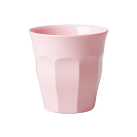 Rice Solid Colored Medium Melamine Cup in Soft Pink