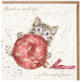 Wrendale Designs 'Christmas Boxes' Cat Christmas Card