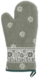 Bunzlau Oven Glove Belle Fleur Dark Green