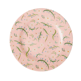 Rice Melamine Side Plate with Delightful Daisies Print -bord met rand-
