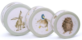 Wrendale Designs Set of 3 Cake Tins  Country Animal -green-