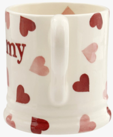 Emma Bridgewater Pink Hearts Mummy 1/2 Pint Mug -kleine letters-