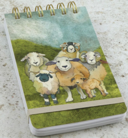 Emma Ball Mini Spiral Pad - Felted Sheep