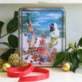 Meander Peter Rabbit Christmas Rectangular Tin