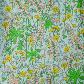 Rice Oilcloth with Lupin Print
