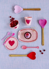 Rice Kitchen Silicone Heartshaped Spoon in Assorted Girlie Colors