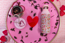 Rice Soft Pink Heart Printed Oilcloth
