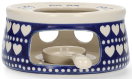 Bunzlau Tea Stove for Teapot Straight Blue Valentine