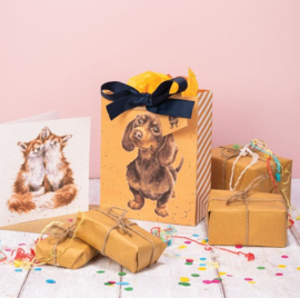 Wrendale Designs Gift Bag - Small 'Little Sausage' Dachshund