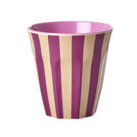 Rice Medium Melamine Cup - Stripes Print