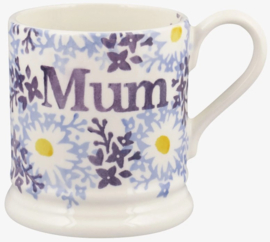 Emma Bridgewater Blue Daisy Fields Mum - 1/2 Pint Mug