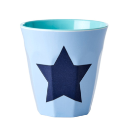 Rice Medium Melamine Cup - Star - Blue
