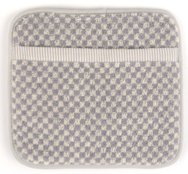 Bunzlau Kitchen Pot Holder Small Check Grey