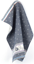 Bunzlau Tea Towel Birds Dark Blue