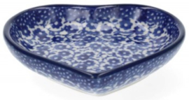 Bunzlau Teabag Dish Heart Midnight Blue