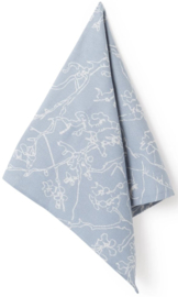 Bunzlau Tea Towel - Almond Blossom Grey Blue - Van Gogh Collection