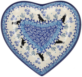 Bunzlau Heart Shape Dish Puppy -Limited Edition-