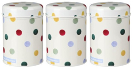 Emma Bridgewater Polka Dot set of 3 Caddy Tins