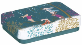 Sara Miller - Rabbits and Sleigh - Small Rectangular Tin