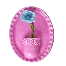 Rice Wall Flower Pot / Vase - Pink