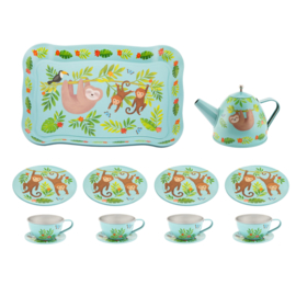 Sass & Belle Sloth and Friends Kids' Tea Set -metal-